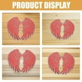 thumbnail image 6 of WRISTBIQUE 2Pairs Decorative Red Sequin Wing Patches Iron on Fabric Applique for Jackets Jeans, 6 of 7