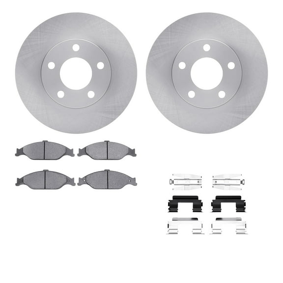 Dynamic Friction Company Front Brake Rotors with 5000 Advanced Brake Pads includes Hardware 6512-54331