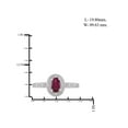 thumbnail image 4 of JewelersClub Ruby Ring Birthstone Jewelry – 0.50 Carat Ruby 0.925 Sterling Silver Ring Jewelry with White Diamond Accent – Gemstone Rings with Hypoallergenic 0.925 Sterling Silver Band, 4 of 4