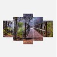 thumbnail image 2 of Beautiful Bridge Over Creek - Landscape Photo Canvas Art Print, 2 of 3