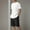 White, variant on TMOYZQ Men's Shirt and Shorts Set 2 Piece Outfits Fashion Summer Tracksuits Casual Sportwear Set
