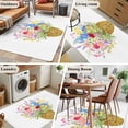 thumbnail image 5 of Spring Flowers Basket Area Rugs 4'x6', Washable Small Throw Rugs for Office Bathroom, Colorful Floral Botanical Leaves Indoor Outdoor Rug Non-Slip Low Pile Carpet Runner Reversible Floor Mats, 5 of 8