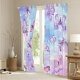 thumbnail image 2 of Psoiuetr Butterfly Blackout Curtains Teens Girls Kids Bedroom Living Room Decor Darkening Window Treatments Drapes Grommet Blue Purple Tie Dye 2 Panel 52" W x 84" L, 2 of 5