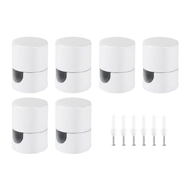 6 ganchos de aluminio para enchufar en lámparas colgantes, fáciles de usar para colgar luces y cables. Blanco