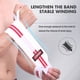 thumbnail image 5 of Toystoory Mujeres Hombres Levantamiento de pesas portátil Muñequera Transpirable Deadlift Powerlifting Wraps Vendaje Gimnasio Entrenamiento Accesorios para máquinas de ejercicios Blanco rojo, 5 of 6