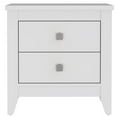 thumbnail image 2 of Miekor Furniture Nightstand More, Two Shelves, Four Legs, White Finish 123020, 2 of 9