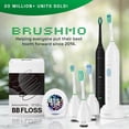thumbnail image 6 of Brushmo e-Series Sensitive Replacement Toothbrush Heads Compatible with Philips Sonicare Screw-on Handles, Ultra-Soft Dupont Bristles, BM756, 6-Pack, White, 6 of 6