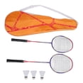 thumbnail image 2 of Badminton Racket Set, Lightweight Iron Alloy Frame, Oval Head Design for Beginners, with 2 Racquets Carrying Bag, 2 of 7