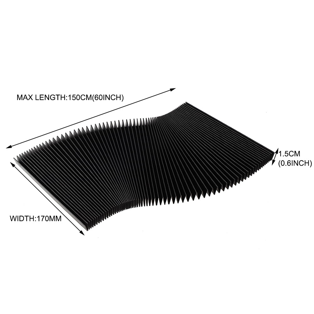 Milling Machine Accordion Way Cover – 130mm Height Flexible Dust Bellows, 3-Proof Cloth, Dust & Waterproof Protection