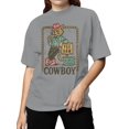 thumbnail image 2 of Yee Haw Cat Cowboy Graphic Women's T-shirt, 2 of 3