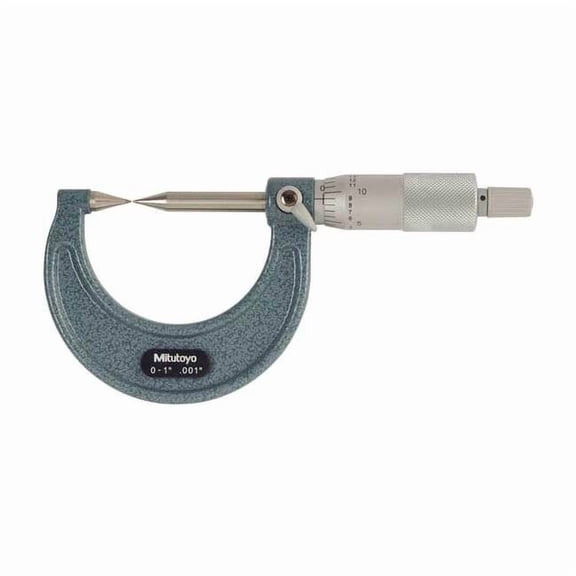 Mitutoyo Point Micrometer,0 to 1",30 Deg Carbide 112-237