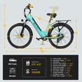 thumbnail image 7 of Qlife Electric Bike for Adults,28MPH,1200W Peak Motor 26" Ebike,7-Speed Upgrade 2.0 Electric Bicycle with Front Suspension, (White) with Fender & Rear Rack, 7 of 7