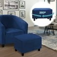 thumbnail image 2 of Housse Extensible pour Pouf 2024 en Velours, Housse de Pouf de Rangement Rectangulaire, Protège-Meubles Repose-Pieds Lavable, Housses de Canapé Pliantes pour Salon, Chambre, Bar L/TG, 2 of 11
