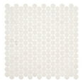 thumbnail image 6 of Pixie Nia Gray 3/4-in Penny Round Fabric Look Matte Glass Mosaic Wall and Floor Tile, 6 of 6