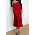 thumbnail image 4 of PRETTYGARDEN Women's Summer Midi Satin Skirt Dressy Casual High Waisted A Line Flowy Ruffle Elegant Party Skirts, 4 of 10
