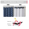 thumbnail image 3 of THD Moroccan Trellis Lattice Decorative Blackout Thermal Privacy Room Darkening Grommet Window Drapes Curtain Panels for Bedroom - Set of 2 (Navy Blue, 52 W x 63 L), 3 of 6