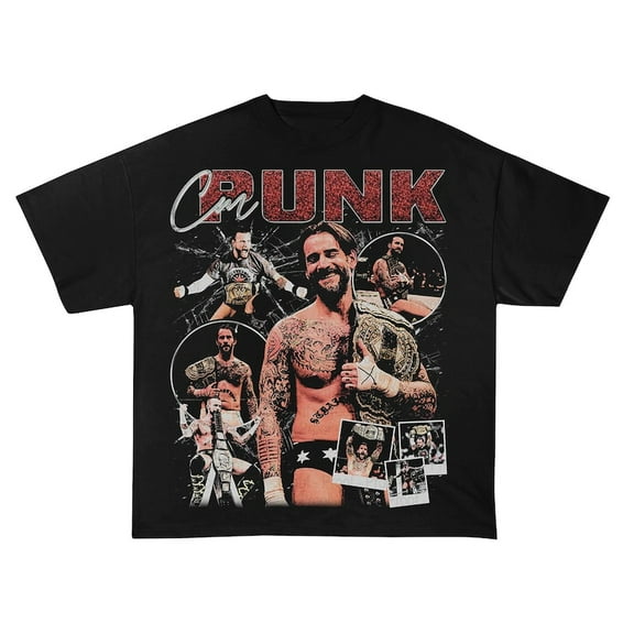 CM Punk 90s Vintage Bootleg T-shirt, CM Punk Merch