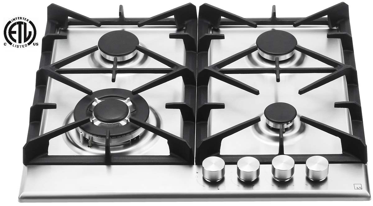 Ramblewood High Efficiency 4 Burner Natural Gas Cooktop, Sealed Burner GC4-50N