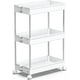 thumbnail image 1 of Carrito de Almacenamiento con Ruedas para Organización, Estante Móvil de 3 Niveles, Organizador de Baño, Carrito Utilitario para Cocina, Baño, Lavandería (Grande, Blanco), 1 of 8