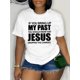 thumbnail image 1 of Women'S Regular Size Casual Crew Neck T-Shirt, Geometric-Patterned Tee, Spring/Summer Knit Fabric Top with Medium Stretch, 100% Cotton, Jesus Quote Print, 1 of 6