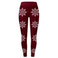 thumbnail image 4 of WILLBEST Leggings de Yoga de Cintura Alta con Estampado de Copos de Nieve Navideños para Mujer, Mallas Elásticas para Entrenamiento Deportivo para Correr Y Fitness Mediana, 4 of 4