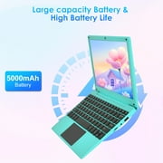 Mini 10.1inch Android 12 Laptop Computer, Portable Small Netbook with Allwinner A133 CPU Android 12 OS 2GB RAM 64GB EMMC HD IPS Screen 1280x800 Pixel 0.3MP Camera