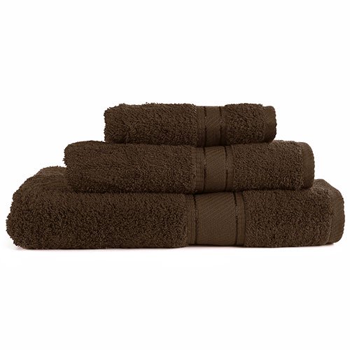 Springmaid Luxury Solid 3Piece Towel Set, Chocolate