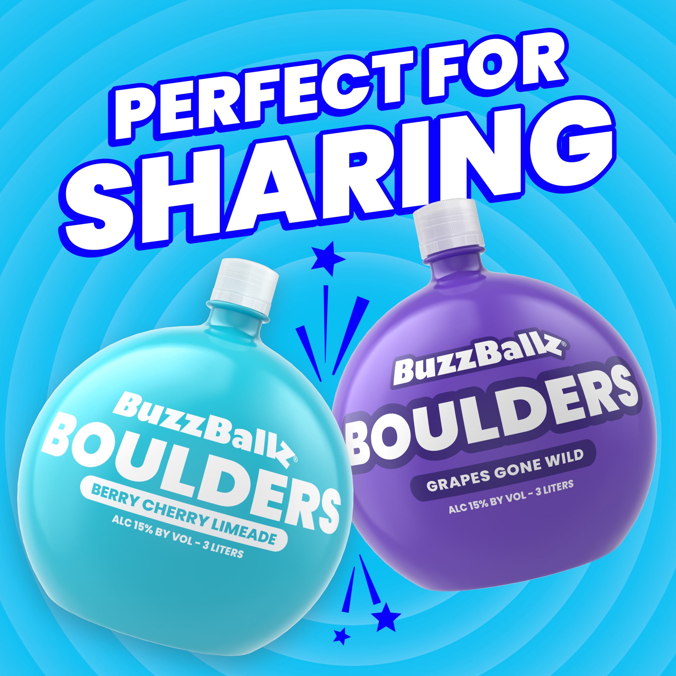 BuzzBallz Boulders Grapes Gone Wild Cocktail, 3l, 30 Proof (15% ABV)