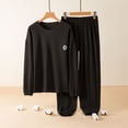 thumbnail image 4 of Traje de hogar cálido alemán de terciopelo de otoño e invierno, pantalones casuales de manga larga, pijamas para el hogar, traje de hogar grueso de terciopelo de doble cara con cuello, 4 of 5
