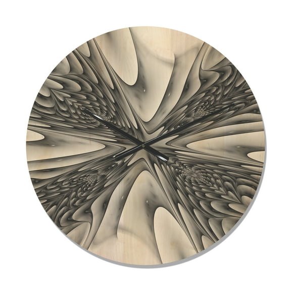 Designart 'Magical Depth Fractal 3D' Modern Wood Wall Clock