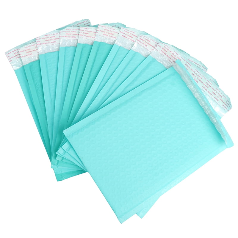 10Pcs 4x7Inch 12x18cm Teal Green Poly Bubble Mailers Padded Envelopes Self Seal 