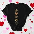 thumbnail image 2 of Hxshgdsn Valentines Shirts For Womens Graphic Love Heart Short Sleeves Tee Crew Neck Trendy Causal Holiday Tops Black 1 L, 2 of 7