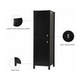 thumbnail image 5 of Elegant Kitchen and Bath 20 Inch Wide Bathroom Linen Storage Freestanding Cabinet In Black, 5 of 14