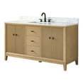 thumbnail image 5 of Vanity Art 60" Bathroom Vanity with Sink and Engineered Marble Top, Freestanding Storage Cabinet with 2 Drawers, 2 Shelves and 1 Flip Down Tray, 5 of 8