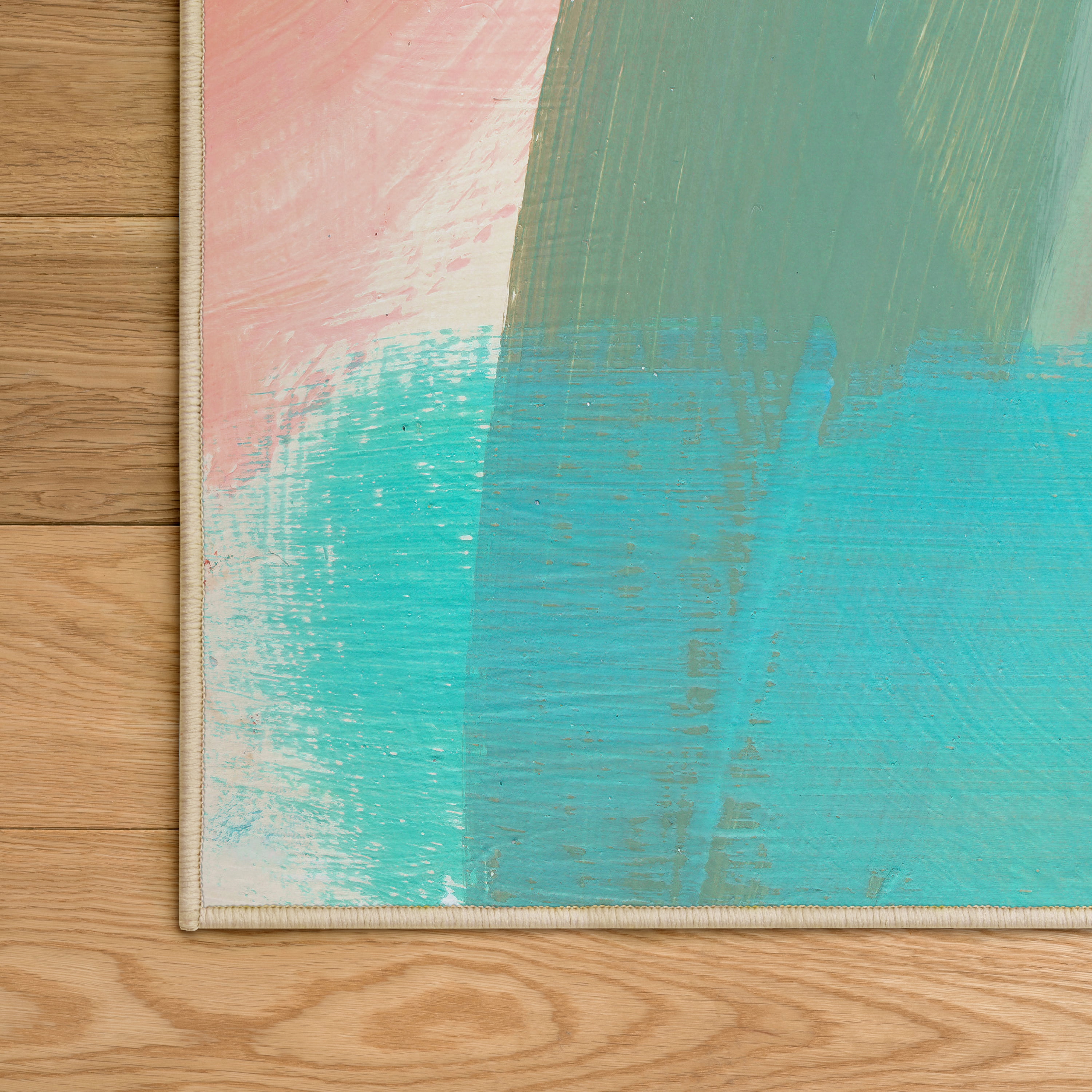 The Script II Washable Abstract Art Area Rug size 8'x10', Power-loomed, Heavenly Softness with Non-Slipping Backing