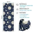 thumbnail image 2 of Dark Blue Sun Moon Star Pattern Hot Yoga Mat Towel Non Slip for Hot Yoga - Quick-Drying Yoga Mat Cover with 4 Corner Pockets with Travel Bag - Hot Yoga Towel Non Slip 70"x26", 2 of 6