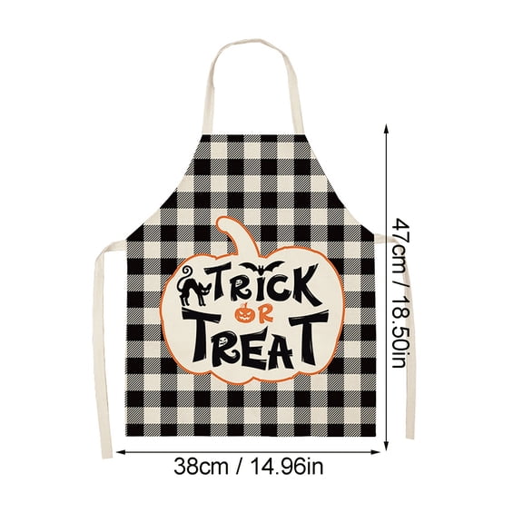 Polyester Skeleton Bones Halloween Apron Small 47x38cm for Kids Cosplay Cooking