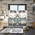 thumbnail image 4 of Yayeee Kitchen Curtains Tier Pair Light Filtering 27"x36" Rod Pocket Short Cafe Window Panel, Beige Cute Cat, 4 of 7