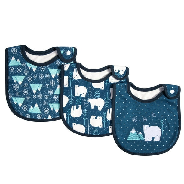 3 Pack Baby Bibs 100 Organic Cotton Drooling Teething Feeding Bib Soft