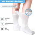 thumbnail image 2 of Calcetines para diabéticos CaidieNu, antideslizantes, extra anchos, 4 pares, blancos, 2 of 6