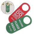 thumbnail image 2 of PU Leather Do Not Disturb Door Hanger Sign Double Side Welcome Please Knock Sign for Dorm Hotel Home Office Meeting Rooms, 2 of 4