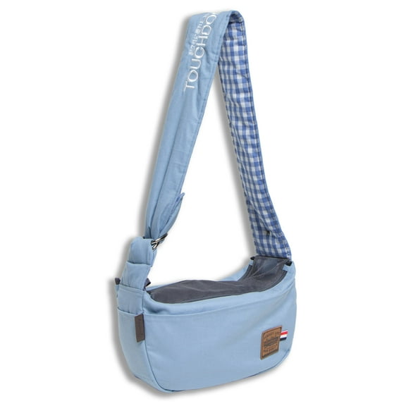 Touchdog Toga-Bark Over-The-Shoulder Hands-Free Pet Carrier- One Size/Blue