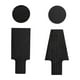 thumbnail image 2 of Letreros para baños de hombres y mujeres Letreros para puertas de baños Letreros profesionales reutilizables fáciles de instalar para baños públicos, 2 of 8