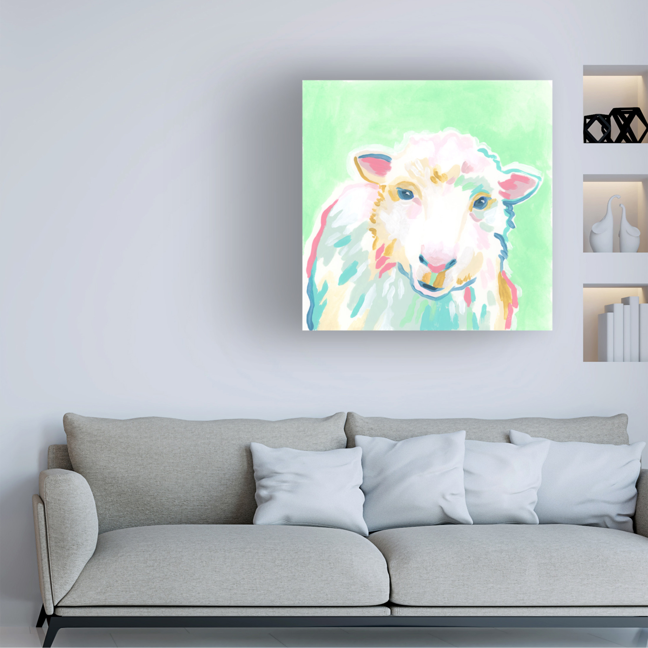Trademark Fine Art June Erica Vess Pop Pasture I Canvas Wall Art
