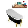 thumbnail image 2 of 59" Streamline N344GLD-GLD Clawfoot Tub and Tray With External Drain, 2 of 7