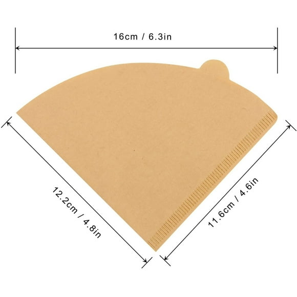 Natural Coffee Filters,100 Pcs V60 Cone Coffee Filters Paper Cone Coffee Filters Paper Built to Last