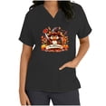thumbnail image 2 of Womens Work Tops, Stylish Short-Sleeved V-Neck with Dual Pockets for Professional Attire, 2 of 7