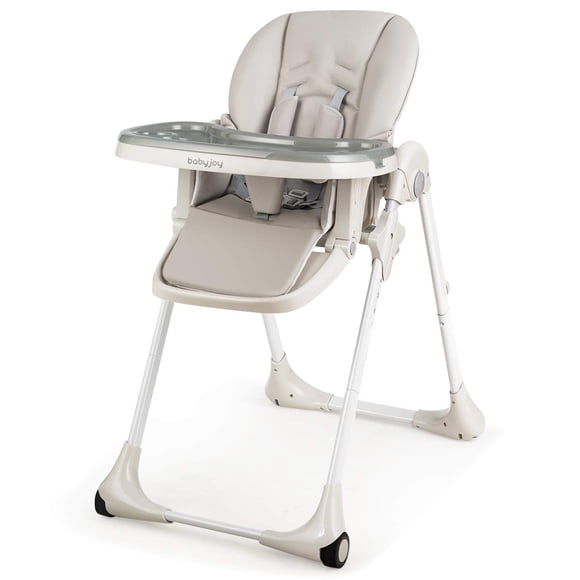 Trona convertible BABY JOY para bebés y niños pequeños gris