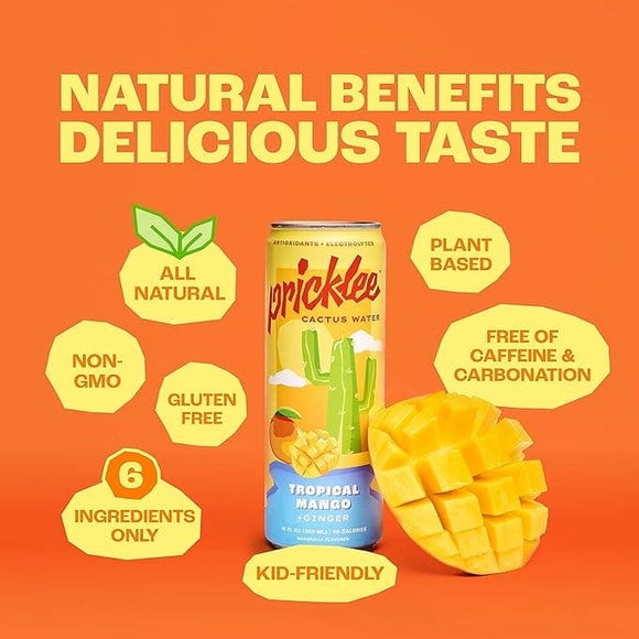(Pack Of 12) Pricklee Water Cactus Tropical Mango 12 Fo