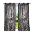 thumbnail image 6 of Yayeee Window Curtains Light Filtering 63"x42" Grommet Panel Pair Home Living Room Decor, Dark Flowers Pattern, 6 of 7
